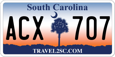 SC license plate ACX707