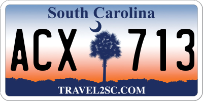 SC license plate ACX713
