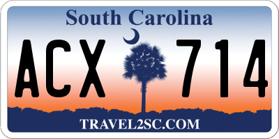 SC license plate ACX714
