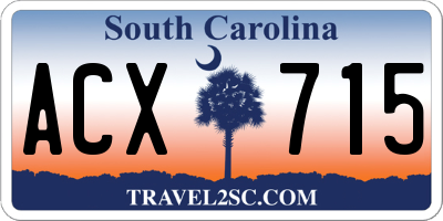SC license plate ACX715