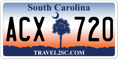SC license plate ACX720