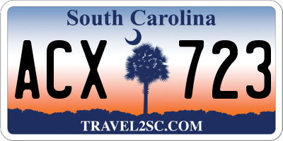 SC license plate ACX723