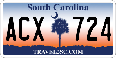 SC license plate ACX724