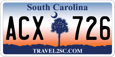 SC license plate ACX726