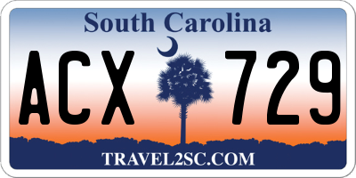 SC license plate ACX729