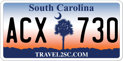 SC license plate ACX730