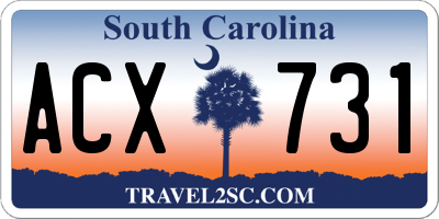 SC license plate ACX731