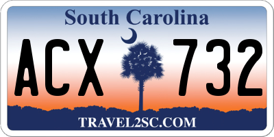 SC license plate ACX732