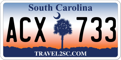 SC license plate ACX733