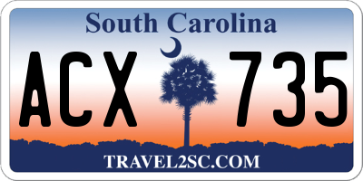 SC license plate ACX735
