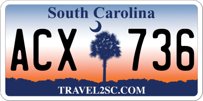 SC license plate ACX736