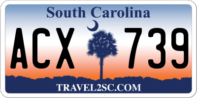 SC license plate ACX739