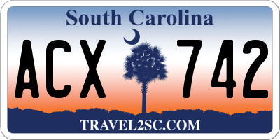 SC license plate ACX742