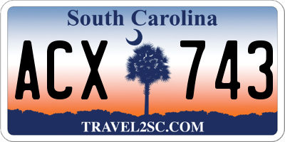 SC license plate ACX743
