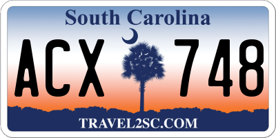 SC license plate ACX748