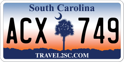 SC license plate ACX749