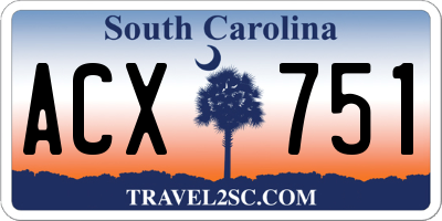 SC license plate ACX751