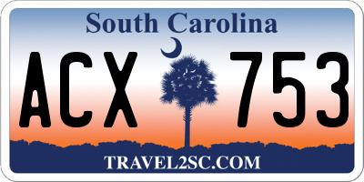 SC license plate ACX753