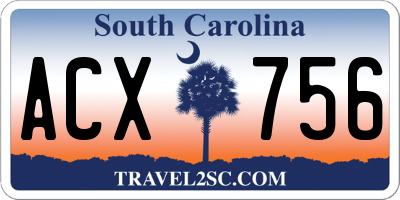 SC license plate ACX756