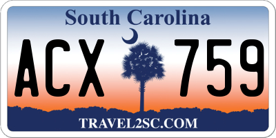 SC license plate ACX759