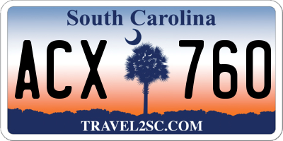 SC license plate ACX760