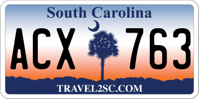 SC license plate ACX763