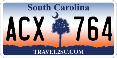 SC license plate ACX764