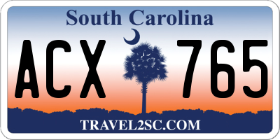SC license plate ACX765