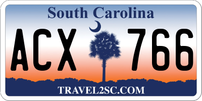 SC license plate ACX766
