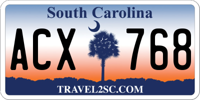 SC license plate ACX768