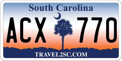 SC license plate ACX770