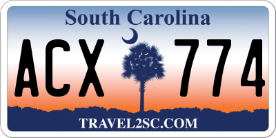 SC license plate ACX774