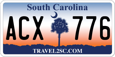 SC license plate ACX776