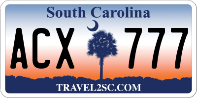 SC license plate ACX777