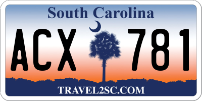 SC license plate ACX781