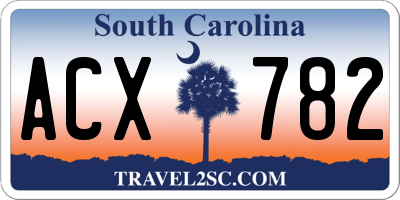 SC license plate ACX782