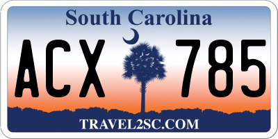 SC license plate ACX785