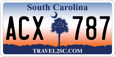 SC license plate ACX787