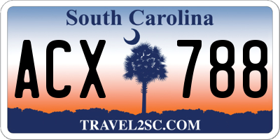 SC license plate ACX788