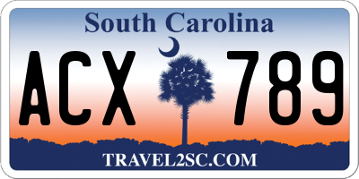 SC license plate ACX789