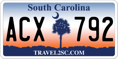SC license plate ACX792