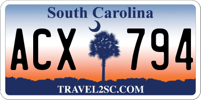 SC license plate ACX794