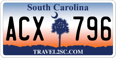 SC license plate ACX796