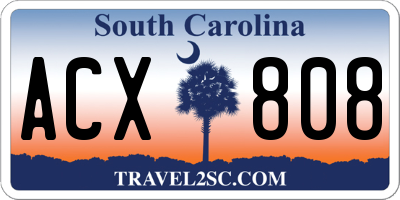 SC license plate ACX808