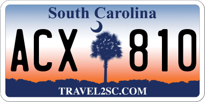 SC license plate ACX810