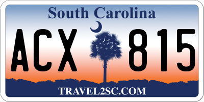 SC license plate ACX815