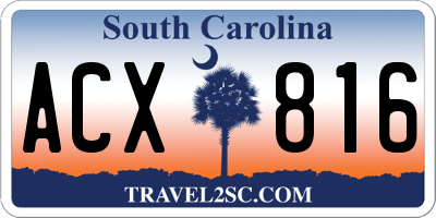 SC license plate ACX816