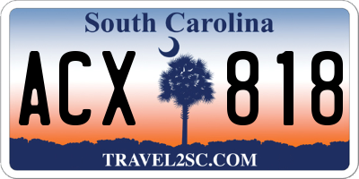SC license plate ACX818