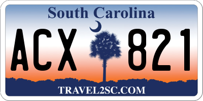 SC license plate ACX821