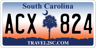 SC license plate ACX824